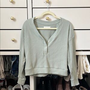 Abercrombie Mint Green Ribbed Sweater